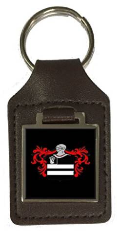 Weaver Familienwappen Nachname Wappen Braun Leder Schlüsselanhänger Gravur, braun von Select Gifts