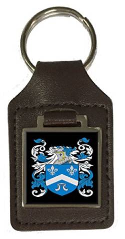 Wilson Familienwappen Familienwappen Wappen Braun Leder Schlüsselanhänger Gravur, silber, Einheitsgröße von Select Gifts