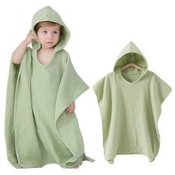Select Zone Baby Handtuch Kapuze Baby Bademantel 100% Baumwolle Kinder Badeponcho Kapuzenhandtuch für 0-3 Jahre Jungen und Mädchen 80x60cm (Grün) von Select Zone