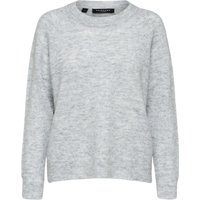SELECTED FEMME Pullover, Alpaka-Woll-Mix, Rippbündchen, für Damen, grau, XL von Selected Femme