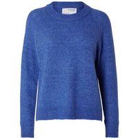 SELECTED FEMME Strickpullover Strick Pullover SLFLULU Wollpullover Rundhals Sweater (1-tlg) 3855 in Blau von Selected Femme