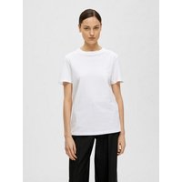 SELECTED FEMME T-Shirt Dünnes Basic Kurzarm Shirt SLFMYESSENTIAL 6075 in Weiß-2 von Selected Femme