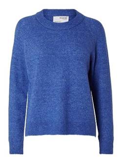 Damen Selected Rundhals Strickpullover Lockerer Feinstrick Wollpullover SLFLULU Sweater von SELECTED FEMME