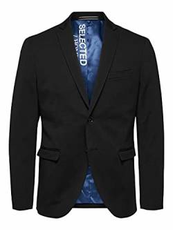 Selected Homme NOS Herren SLHSLIM-Jim Flex BLZ G NOOS Lässiger Business-Blazer, Black, 50 von Selected Homme NOS