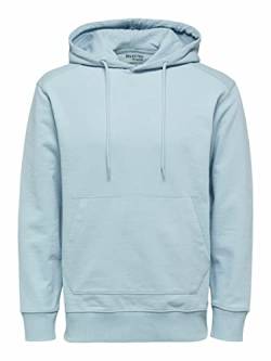 SELECTED HOMME Herren Slhjackson Hood Sweat W Noos Kapuzenpullover, Celestial Blue, L EU von SELECTED HOMME