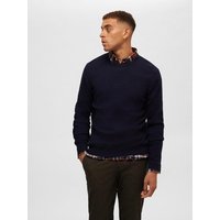 SELECTED HOMME Rundhalspullover SLHBERG CABLE CREW NECK NOOS von Selected Homme