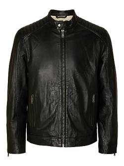 Selected Homme Herren SLHICONIC Racer Leather JKT W NOOS Lederjacke, Black, XL von Selected Homme