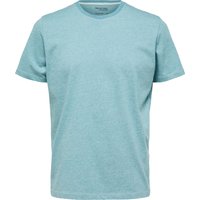 SELECTED T-Shirt, Rundhals-Ausschnitt, überschnittene Schultern, für Herren, türkis, M von Selected