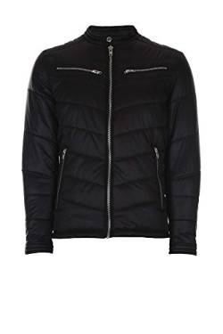 Selected Herren Biker Bomber Mantel, schwarz, L von Selected