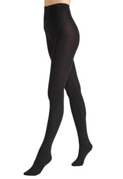 Selente Lovely Legs extravagante Damen Strumpfhose, made in EU, in winterlich-warmer Ausführung, 180 DEN, Schwarz-Silk, Gr. S von Selente