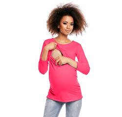 Selente Mummy Love 1474 Damen Kapuzenpullover/Langarmshirt zum Stillen und als Umstandsmode (Made in EU), Langarmshirt Pink, Gr. L/XL von Selente