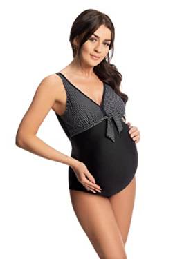 Selente Mummy Love Umstands-Bademode/Schwangerschafts-Badeanzug / -Tankini Made in EU, Badeanzug Schwarz mit Punkte, Gr. 42 von Selente