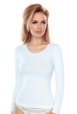 Selente My Secret Irene Damen hochwertiges Unterhemd aus 100% Baumwolle, Langarm Weiß, Gr. L von Selente
