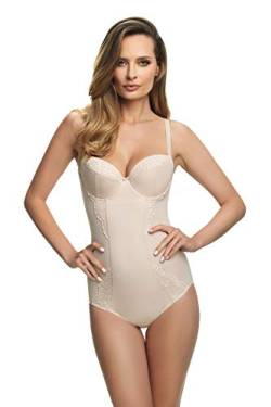 Selente My Secret sw03 Shapingbody (made in EU) figurformder Body mit integriertem BH und zarten Spitzendetails, beige mit BH, Gr. 90B von Selente