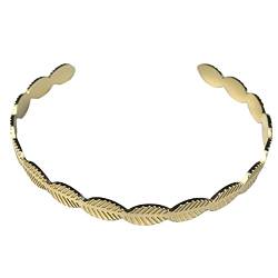 Selfmade Jewelry Armreif Damen Gold Blätter Armreif aus Stainless Steel rostfreier Stahl inkl. Schmuck-Schachtel von Selfmade Jewelry
