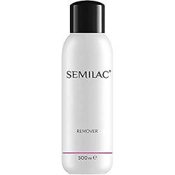 Semilac Remover Nagellackentferner 500 ml Für Hybridlack Mit Aceton und Lanolin UV LED Nagellack Reiniger für Maniküree und Pediküre Dermatologisch Getestet von Semilac