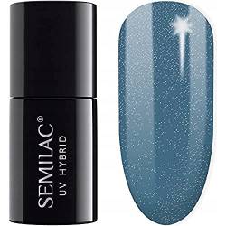 Semilac UV Nagellack Hybrid 324 Sea Blue Shimmer 7ml Kollektion Winter Shimmer von Semilac