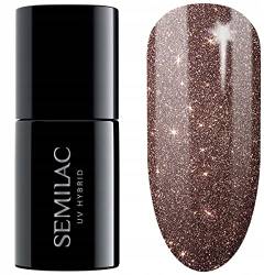 Semilac UV Nagellack Hybrid 333 Shine Brown 7ml Kollektion Cat Eye Effect von Semilac