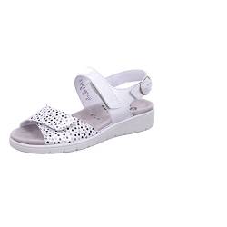 Semler Dunja D4145-702, Riemchensandalen, Weiß (Weiss-Silber 101), 37 EU (4 UK) von Semler