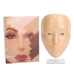 5D-Make-up-Übungs-Gesichtsbrett für Make-up-Künstler, Make-up-Übungsbrett, Wiederverwendbares Mannequin-Werkzeug für Professionelle Enthusiasten, Offiziell oder Autodidaktisch von Semme