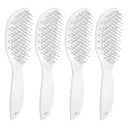 9-reihige Haarbürste, Tragbarer Mehrzweckkamm für Männer, Hitzebeständigkeit, Entwirrung, Kopfhautmassage, Glattes, Handliches Haar (WHITE) von Semme
