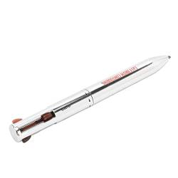 Augenbrauen-Highlight-Stift, 4-in-1, Wasserfester Augenbrauenstift, Augenbrauen-Definierungsstift, Dauerhaftes Augen-Make-up, Beauty-Tool für Frauen und Mädchen (3# Schwarzbraun) von Semme