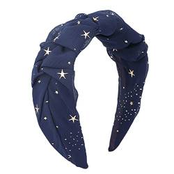 Frauen Stirnband, Haarband Einfaches Modisches Stirnband Elastische Weiche und Bequeme Haarbänder für Frauen Mädchen Gebrauch (Navy blau) von Semme