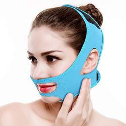 Gesichtsabnehmen-Masken-Aufzug-Gesichts-Gurt straffen Haut-Verband, Doppelkinn entfernen Gewichts-Verlust-Verband justierbar(Blau) von Semme