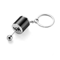 Kreative Auto Teil Modell Gear Shifter Keychain, Mini Auto Schaltknauf Getriebe Metall Schlüsselanhänger Schlüsselanhänger für Männer(schwarz) von Semme