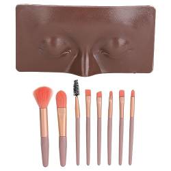 Make-up-Übungsgesicht, Silikon-Make-up-Übungsbrett, Gesichts-Augen-Make-up-Mannequin für Make-up-Künstler und Anfänger, 3D-Silikon-Make-up-Augen Geschlossenes (Augen geschlossen, von Semme