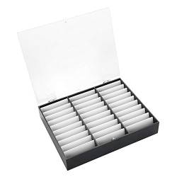 Nagel Aufbewahrungsbox, Display Box Nail Art Dekoration Container Leere Nagelspitzen Aufbewahrungsbox Gefälschte Nagel Vitrine(Schwarz) von Semme