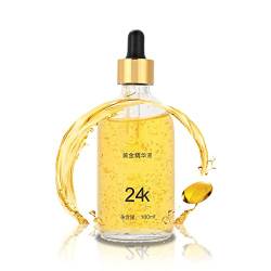 Peptidserum für Gesicht, 24K Gold Serum konzentrierte sechs Peptid-Hyaluronsäure Feuchtigkeitscreme Gesicht Whitening Straffende Hautpflege(100ml) von Semme