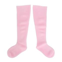 Silikon Elastische Lange Feuchtigkeitsspendende Socken, Peeling Spa Feuchtigkeitsspendende Fußpflege Trockene Rissige Füße Socken, für Frauen Pink von Semme
