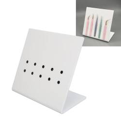 Stapelbarer Ständer für Wimpernpinzetten aus Acryl, Ordentliche und Organisierte Aufbewahrung, Saugdesign für 5 Pinzetten, Platzsparend (WHITE) von Semme