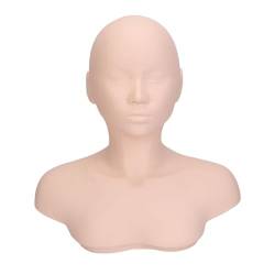 Übungstrainings-Mannequin-Kopf mit Schulter, Vielseitiger Display-Modellkopf, Angenehme Haptik, für Schönheits-, Massage- und Akupunkturübungen von Semme
