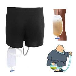 Urinbeutel Für Männer,Tragbarer Urin-Beutel-Inkontinenz-Hosen für Männer, Urinal-System mit Sammlungs-Beutel Tragbarer Leck-Beweis-Bein-Pipi-Katheter-Halter für Ältesten von Semme