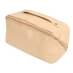 Outdoor-Make-up-Tasche, Kosmetik-Aufbewahrungstasche mit Großem Fassungsvermögen, Reise-Kulturbeutel in Organkissenform, Kulturbeutel Zum Aufhängen, Dopp-Set für Männer, Wasserabweisende(Beige) von Sempoda