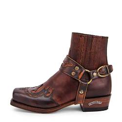 Sendra Boots - 7811 Cowboystiefel für Damen und Herren mit Shuhabsatz und runder Spitze - Country Boots Style in Braun - Elegante Cowboystiefel - 43 von Sendra
