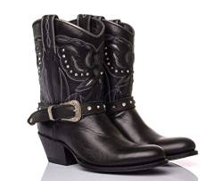 Sendra Boots Debora 15260 Halbstiefel mit abnehmbarem Geschirr, Schwarz, Schwarz , 37 EU von Sendra