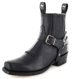 Sendra Boots Unisex Biker Boots 6445 Negro Lederstiefelette Bikerstiefelette Schwarz 37 EU von Sendra