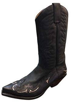 Sendra Cowboystiefel 3242 in schwarz incl. Roy Dunn´s Lederfett (40) von Sendra