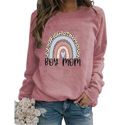 Women Funny Mom Life Sweatshirts Mama Gifts Casual Crew Neck Long Sleeve Boy Letter Pullover Tops von SenhE