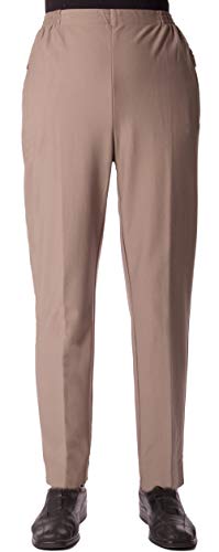 Seniorenmode24 Damen Viskose Seniorenhose Schlupfhose Größe 36/38 bis 56/58 mit Gummizug in Kurzgröße dehnbar ideal für Rollstuhlfahrer einfaches an- und ausziehen (Beige, 50/52) von Seniorenmode24