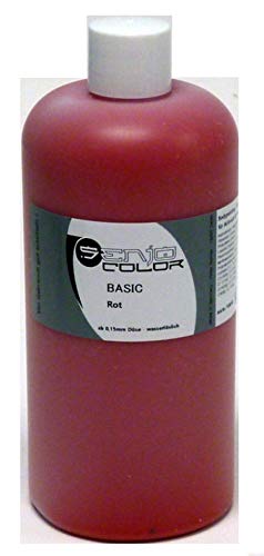 Senjo Color Basic Bodypainting Farben I Kosmetische Körperfarbe wasserlöslich | Liquid für Airbrush und Pinsel I 500ml Rot von Senjo Color