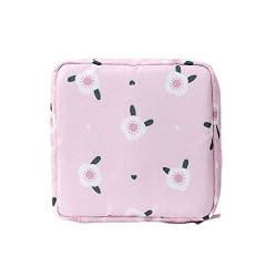 Senmubery 1PCS Make-up Taschen Reißverschluss Mädchen Sanitär Pad Tasche Kartenhalter Münze Geldbörse Kosmetik Kopfhörer Fall Sanitär Beutel Rosa von Senmubery