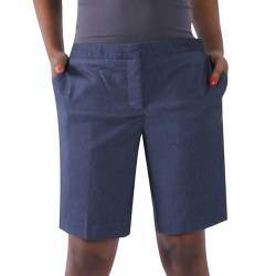 Senxcover Damen Golf Shorts 9 Zoll Chino Shorts Stretch Casual Bermuda Shorts, marineblau, 48 von Senxcover