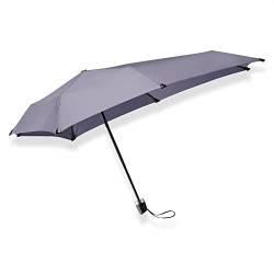 Senz ° Mini-Regenschirm, winddicht, manuell, zusammenklappbar, 91 x 91 cm, Lavendelgrau von Senz