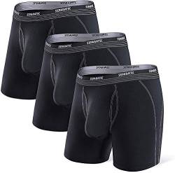 Separatec Sport Male Boxershorts Schnelltrocknende Herren Unterhosen mit Doppelter Beutel Retroshorts 3er Pack von Separatec