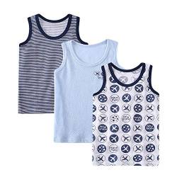 Serecofo 3er Pack Unterhemden Mesh Tank Top aus Baumwolle für Jungen von 2-8 Jahren (4-5 Jahre, Modell B) von Serecofo