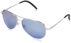 Serengeti Erwachsene Carrara Sonnenbrille, Shiny Silver, Medium von Serengeti